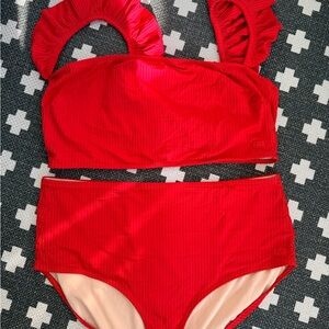 Albion Red Bikini Set NWOT